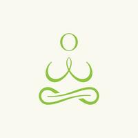 logo design grafico concetto creativo astratto premio vettore cartello unico azione meditazione yoga linea con meta infinito relazionato per Salute cura benessere