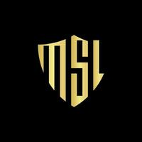 msl lettera logo design con d'oro professionista vettore