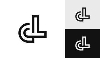 lettera dl iniziale monogramma logo design vettore