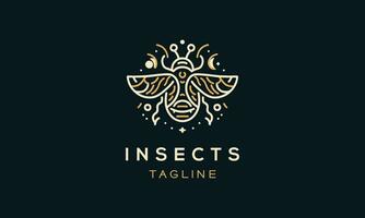 insetti vettore logo icona design minimalista