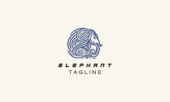 elefante vettore logo icona minimalista design