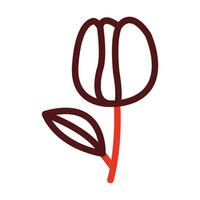 tulipano vettore di spessore linea Due colore icone per personale e commerciale uso.