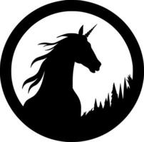 unicorno - minimalista e piatto logo - vettore illustrazione