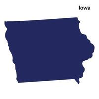 carta geografica di Iowa. Iowa carta geografica. Stati Uniti d'America carta geografica vettore