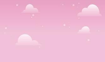 vettore rosa cielo con nuvole sfondo elegante