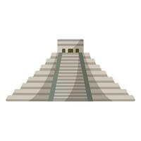 vettore antico Maya piramide cartone animato icona su bianca sfondo vettore illustrazione