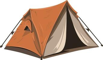 vettore mano disegnato campeggio tenda illustrazione