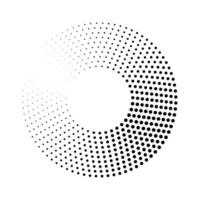mezzitoni tratteggiata telaio nero cerchio. semplice ornamento con circolare telaio effetto con creativo artistico vettore minimalismo