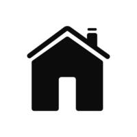 piccolo nero Casa icona. architettonico vero tenuta simbolo e silhouette di confortevole casa Villetta acquistato nel vettore mutuo