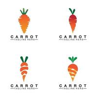 modello di progettazione dell'illustrazione dell'icona di vettore del logo della carota