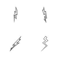 icona e simboli del logo del fulmine vettore