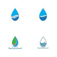 illustrazione del modello di logo della goccia d'acqua - vettore