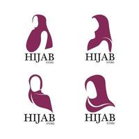 modello di progettazione di icone vettoriali logo hijab