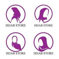 modello di progettazione di icone vettoriali logo hijab