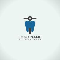 unico vespa dentale logo design vettore