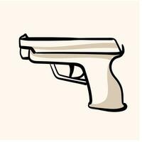 pistola vettore schizzo scarabocchio Linea artistica mano disegnato pistola icona. pistola schizzo scarabocchio per infografica, sito web o app.