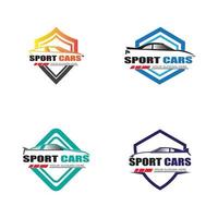 vettore di progettazione del modello di logo di auto sportiva