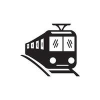 treno icona, silhouette logo semplice design illustrazione vettore