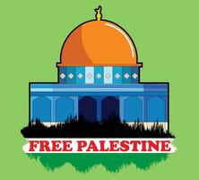 gratuito Palestina slogan design arte vettore