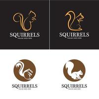 scoiattolo creativo animale logo design icona simbolo illustrazione-vettore vettore