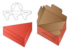 disegno del modello fustellato di imballaggio della scatola. Modello 3d vettore