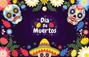 festival del dia de los muertos vettore