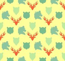 seamless pattern di fauna selvatica vettore