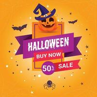 Halloween vendita composizione e gratuito vettore