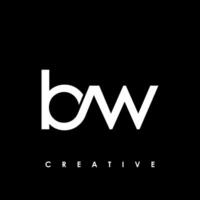 bw lettera iniziale logo design modello vettore illustrazione