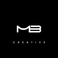 mb lettera iniziale logo design modello vettore illustrazione