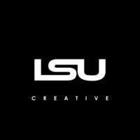 lsu lettera iniziale logo design modello vettore illustrazione