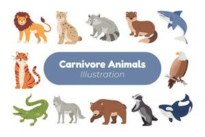 carnivoro animale vettore illustrazione design