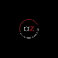 oz creativo moderno lettere logo design modello vettore