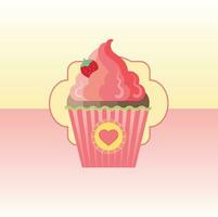 cremoso Cupcake Immagine vettore