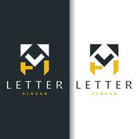 iniziale hm lettera logo, moderno e lusso vettore minimalista mh logo modello