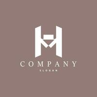 iniziale hm lettera logo, moderno e lusso vettore minimalista mh logo modello