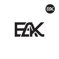 lettera eak monogramma logo design vettore