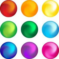 arcobaleno colore palla tridimensionale impostato design elemento vettore