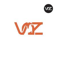 lettera vmz monogramma logo design vettore
