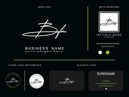 minimalista bf firma lettera logo, colorato bf lusso attività commerciale logo icona e presentazione vettore