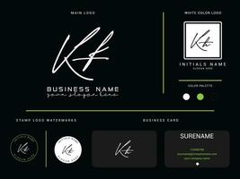 monogramma kf firma logo icona, minimalista kf lusso abbigliamento logo lettera vettore