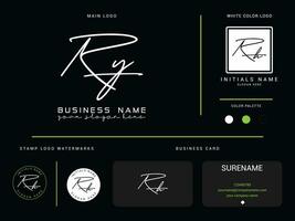 lusso ry logo icona vettore, minimalista ry firma logo lettera e il branding design vettore