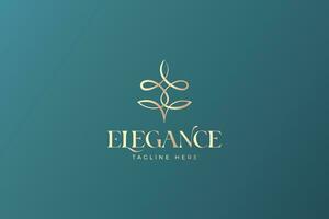 lineare turbine eleganza oro premio logo il branding per moda bellezza gioielleria Hotel evento organizzatore vettore