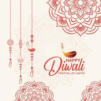 contento diwali, Festival di luci, carta grafico di indiano Rangoli, d'oro luci, colorato decorativo sfondo, blu magenta sfondo vettore