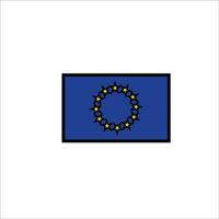 Europa bandiera icona vettore