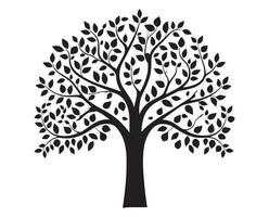 astratto vivace albero logo disegno, radice vettore, albero logo, albero di vita icona su bianca sfondo, parete arredamento, parete arte vettore