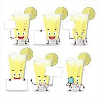 limonata cartone animato nel personaggio portare informazione tavola vettore