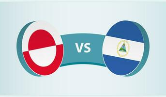 Groenlandia contro Nicaragua, squadra gli sport concorrenza concetto. vettore