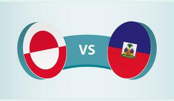 Groenlandia contro Haiti, squadra gli sport concorrenza concetto. vettore