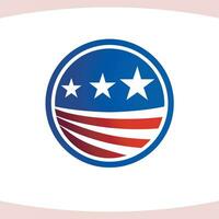 Stati Uniti d'America bandiera stelle e strisce americano moderno logo vettore